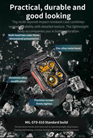 Montre connectée d'extérieur KR92 2025 Nouveauté avec GPS, altimètre, pression, boussole, lampe de poche, cadran IA, GPT, étanche 1ATM, montres de sport, Reloj