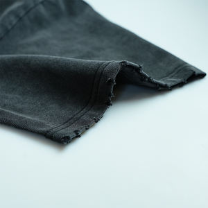 T-shirt sportif tricoté coupe courte et carrée, uni, personnalisable, multicolore, épaules tombantes, 220 grammes, grammage lourd, vierge - Product Image 6