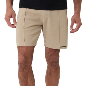 Shorts en molleton pour hommes, coupe décontractée, taille élastique, cordon de serrage, poches latérales, ourlet ouvert, personnalisable, vente en gros, fabricant OEM, fournisseur, bas de tenue - Product Image 3