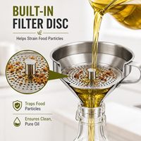 Entonnoir à huile épaissi de grand diamètre, passoire à huile de cuisine domestique, verseur universel, outils d'entonnoir de séparation