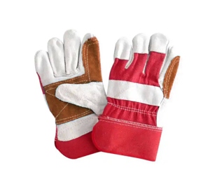 Gants de sécurité de haute qualité pour les ouvriers américains, double paume renforcée, cuir de vachette pleine fleur, gants de travail industriels pour la construction, CE - Product Image 5
