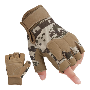 Winter Camouflage Printed Half <b>Finger</b> Cycling Gloves Thermal Windproof Gloves Road Cycling Mountain <b>Biking</b> Custom Logo Gloves - Product Image 4