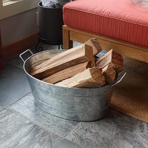 Seau à vin ovale en métal argenté, refroidisseur de bouteilles, seau à glace polyvalent pour boissons, bac à plantes pour fêtes à domicile - Product Image 5