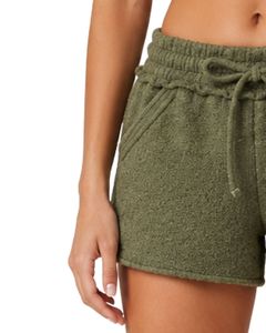Shorts décontractés pour femmes en coton doux vert olive, shorts de plage d'été, taille élastique, mini-shorts confortables et tendance - Product Image 3