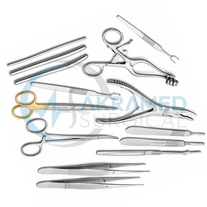Ensemble de 14 instruments chirurgicaux en acier inoxydable certifiés CE, kit d'instruments médicaux pour chirurgie générale, réutilisable - Product Image 4