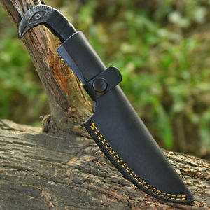 Cuchillo de Caza Edición Especial de Acero de Damasco con Funda de Cuero, Cuchillo de Supervivencia de Caza de Última Tendencia - Product Image 2
