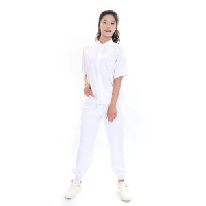 Conjunto de Uniforme para la Industria Alimentaria de Manga Corta, 100% Poliéster, Color Blanco |   Ropa de Trabajo Personalizada de Fábrica OEM - Product Image 5