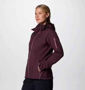 Chaqueta de Forro Polar con Capucha para Mujer, Cierre de Cremallera, Resistente al Viento, para Otoño, Color Sólido, Material de Poliéster, Chaqueta Softshell - Product Image 3