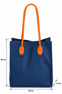 <b>Large</b> Capacity PU Leather <b>Tote</b> <b>Bag</b> Contrast Handle Shoulder Shopper <b>for</b> Commuting <b>Travel</b> Shopping - Product Image 5