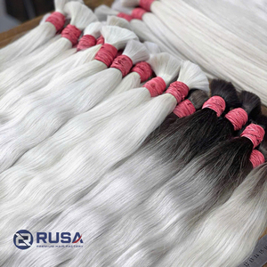 Extensiones de Cabello Humano Virgen Vietnamita Rusa a Granel, Doble Trama a Máquina, Súper Doble Trama, 100g, Puntas Completas, Todos los Colores - Product Image 5