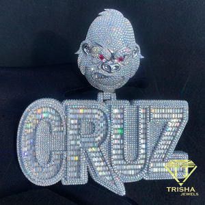 จี้กอริลลาสั่งทำสุดหรูพร้อมป้ายชื่อ CRUZ ประดับเพชรเทียมสำหรับผู้ชาย สไตล์ฮิปฮอปสตรีทแฟชั่น - Product Image 1