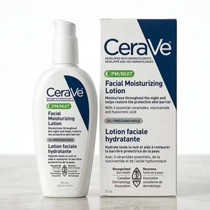 <strong>CeraVe</strong> <strong>PM</strong> Facial Lotion Daily Night Moisturizer For Face With Lightweight Texture And Barrier Strengthening Benefits - Product Image 4
