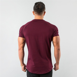 Camiseta Deportiva para Hombre 2024, 95% Algodón, 5% Elastano, Fabricante, Talla Grande, Cuello Redondo, Secado Rápido, Logotipo de Gimnasio Personalizado - Product Image 4