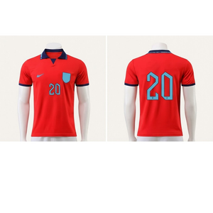 Ensemble de maillot de football pour hommes en polyester 100% avec impression par sublimation intégrale, short inclus, uniforme personnalisé de couleur rouge pour jeunes - Product Image 2