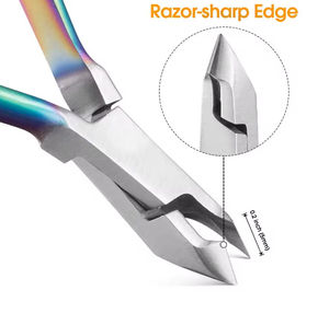 Coupe-cuticules à ressort en acier inoxydable, lame tranchante, ouverture large, outil professionnel durable pour les ongles épais - Product Image 4