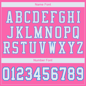 Camiseta de Fútbol Rosa Personalizada, Malla Azul Celeste, Auténtica, Sublimada, de Alta Calidad, Ropa Deportiva - Product Image 5