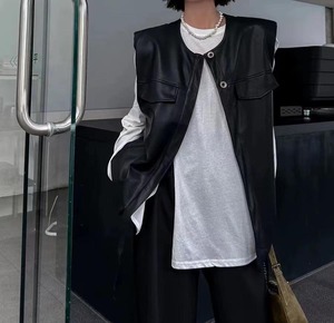 Nuevo Chaleco de Cuero para Mujer, Estilo Biker, de Invierno, Hecho a Medida, de Alta Calidad, Tejido, Prenda Exterior Moderna - Product Image 2