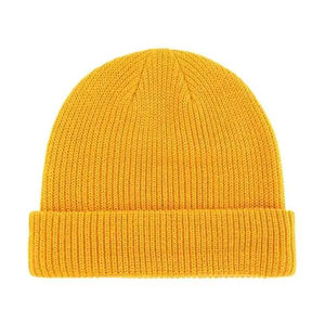Gorros de Invierno Personalizados al por Mayor, Gorros de Punto Acanalado con Logotipo Bordado para Marcas de Ropa Urbana, MOQ Bajo - Product Image 1
