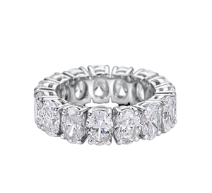 Oval <b>Diamond</b> Eternity Band 5 X 3 MM (0.20 Carat Each) CVD Lab Grown <b>Diamonds</b> IGI Certified Women's <b>Diamond</b> <b>Ring</b> Anniversary Gift - Product Image 6