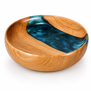 Tazón para Servir de Resina y Madera, Hecho a Mano, para Frutas y Ensaladas, Pulido, Decorativo, para Hogar, Hotel, Restaurante, Utensilios de Cocina - Product Image 5