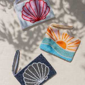 Petite pochette à monnaie perlée légère et ajustable, style bohème, motif uni, pour voyage et usage quotidien - Product Image 6
