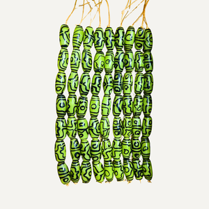 ลูกปัดรูปไข่ลายผสมสีเขียวหรูหรา |   แก้วแลมป์เวิร์คคุณภาพสูง เงางาม ขนาด 12-28 มม. สำหรับทำสร้อยคอและงานฝีมือ - Product Image 1