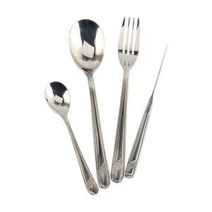 Elegante Juego de Cubiertos de Acero Inoxidable |   Cuchara, Tenedor y Cuchillo con Acabado Espejo para una Experiencia Gastronómica Premium - Product Image 3