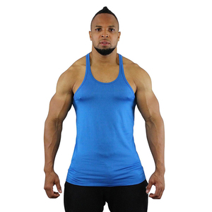 Men’s Muscle Fit Gym Stringer Tank <b>Top</b> Quick Dry Breathable Sleeveless Bodybuilding Vest Sports Fitness Wear OEM - Product Image 1