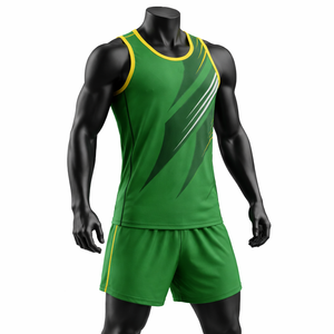 Conjunto Deportivo para Hombre, Chaleco y Pantalones Cortos para Correr, Sublimación, Secado Rápido, Ropa Deportiva de Entrenamiento, Fabricante - Product Image 3