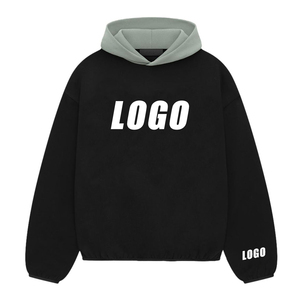 Oscar Custom Solid Autumn Winter Hoodies Vintage Terry Cotton 100% Cotton Casual 2 1 Design Fleece Side Pockets Unisex - Product Image 6