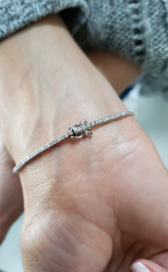 Sliver 18K White Gold Plated Moissanite Tennis Necklace/<b>Bracelet</b>/Earrings <b>Sets</b> Pack of 3 Luxury Women's Jewelry - Product Image 4