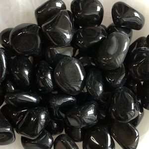 Cristal naturel Tourmaline noire pierres dégringolées Agate de pierres précieuses pour la décoration intérieure Tourmaline noire polie - Product Image 2