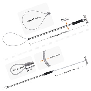 Nuevo Dispositivo de Captura de Cerdos de Acero Inoxidable con Cable de Alambre de Gran Grosor, Dispositivo de Tracción de Larga Distancia para Cerdos, Fijación Baording, 33 Pulgadas - Product Image 6