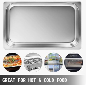 ชุดถาดอุ่นอาหารสแตนเลสทรงสี่เหลี่ยมผืนผ้า 6 ชิ้น สำหรับจัดเลี้ยงบุฟเฟ่ต์ ราคาดีที่สุด - Product Image 2