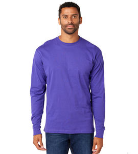 Camisetas de Hombre de Manga Larga, Cuello Redondo, 100% Algodón Tejido, Fabricadas en Fábrica, con Aberturas Laterales, Corte Regular, Ecológicas, de Secado Rápido, Estilo Urbano - Product Image 1