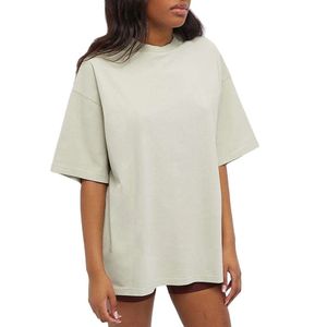 T-shirt col rond confortable, coupe ample, haut d'été décontracté, t-shirt en coton doux et respirant, t-shirt femme - Product Image 4