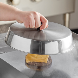 Tapa de plato redonda de acero inoxidable de buena calidad, cubierta de plato gruesa dorada para restaurante, tapa de comida para cocina - Product Image 6