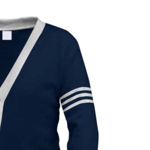 Fabricación de Logotipos Personalizados para Fraternidades y Hermandades Universitarias en Cárdigans con Cuello en V, Suéteres de Manga Larga con Cierre de Botones - Product Image 2