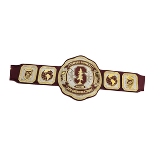 Ceinture de championnat des études latino-américaines de l'Université de Stanford, sangle en cuir de qualité supérieure, design or et bordeaux, ceinture de collection - Product Image 6