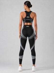 Leggings de yoga taille haute pour femme, en tissu molletonné respirant coton/bambou, imprimé personnalisable, sexy, pour fitness, longueur cheville - Product Image 2