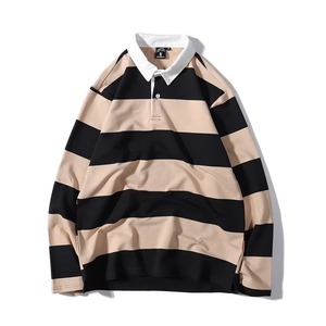 Camiseta Casual de Manga Larga para Hombre, Tejido Sólido, Transpirable, de Algodón, Hilo Teñido Anti-Pilling, 240g, Corte Regular - Product Image 1