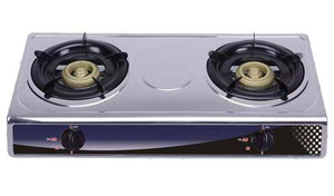 Cuisinière à gaz double brûleur en acier inoxydable, allumage piézoélectrique, chauffage rapide, économe en énergie, sûre, pour usage domestique et hôtelier - Product Image 4