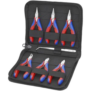 7 Pc Electronics Pliers Set in Zipper Pouch Electronics gripping pliers <b>mirror</b> finish 145 mm - Product Image 1