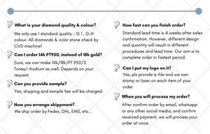 Haute qualité 14K or blanc massif véritable diamant Chine gros bijoux ovale grand collier pendentif à breloques pour les femmes cadeau - Product Image 6