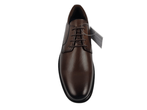 Zapatos Oxford de Cuero Marrón para Hombre, con Cordones, Punta Puntiaguda, Color Sólido, Suela de Goma Acolchada, para Todas las Temporadas - Product Image 2