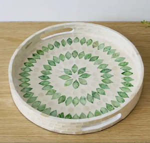 Plateaux de service en nacre Plateau de vadrouille pour décoration de table de fête ou bijoux fabriqués par Tayyab Handicraft - Product Image 3