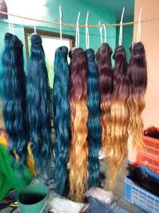 Extensions de cheveux humains indiens Remy de haute qualité, doux et en vrac, avec pointes doublement tirées, styles lisses et ondulés effet eau - Product Image 2