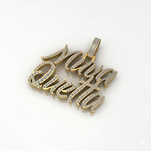 Collar con Colgante de Nombre en Letra Cursiva Personalizado, Chapado en Plata, con Diamante Cultivado en Laboratorio, Unisex, Regalo para Cumpleaños, Aniversario, Compromiso - Product Image 1