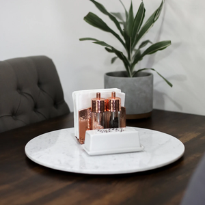 Centro de mesa giratorio de mármol para cocina, base giratoria artesanal para tartas, soporte giratorio de mármol para decoración - Product Image 3