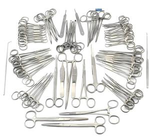 Juego de instrumentos quirúrgicos veterinarios de acero inoxidable de calidad premium de 126 piezas para esterilización canina y felina. - Product Image 1